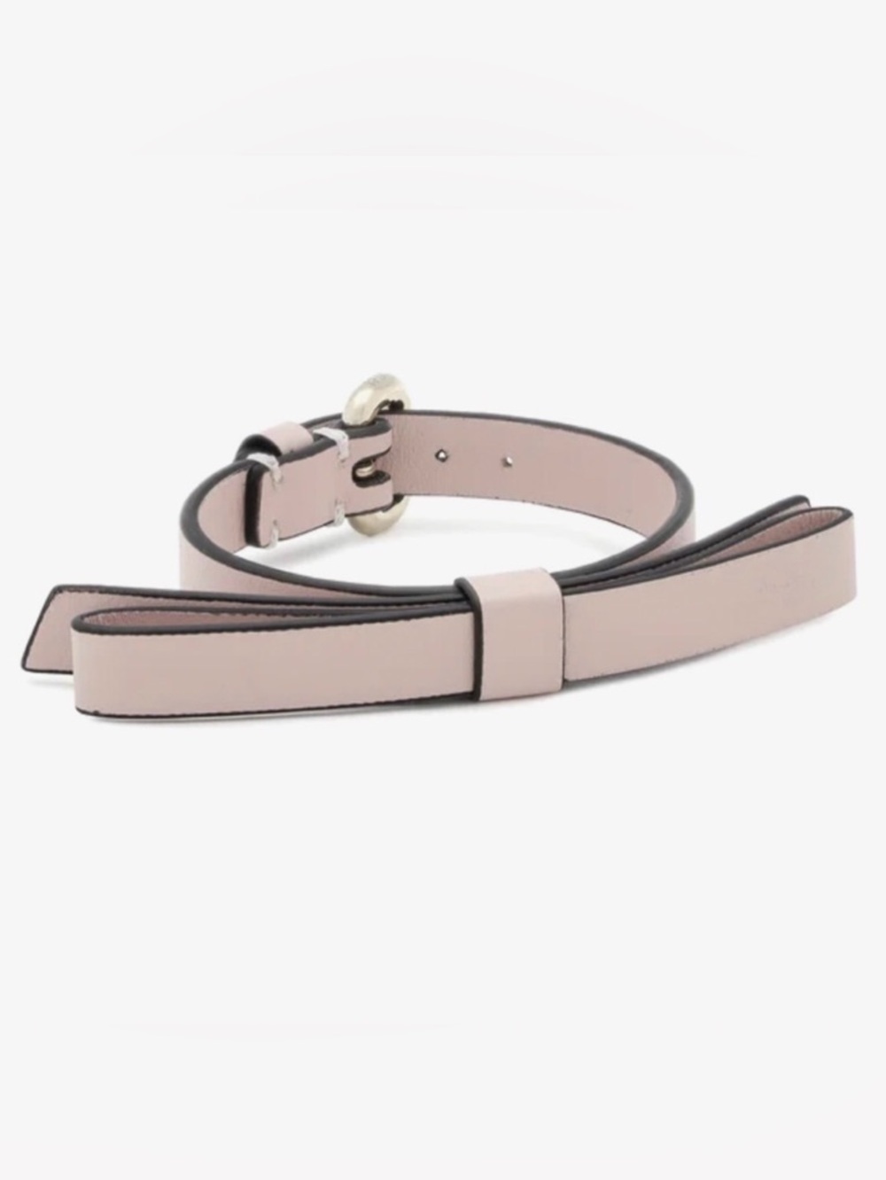 Valentino Pink Leather Bracelet with Bow